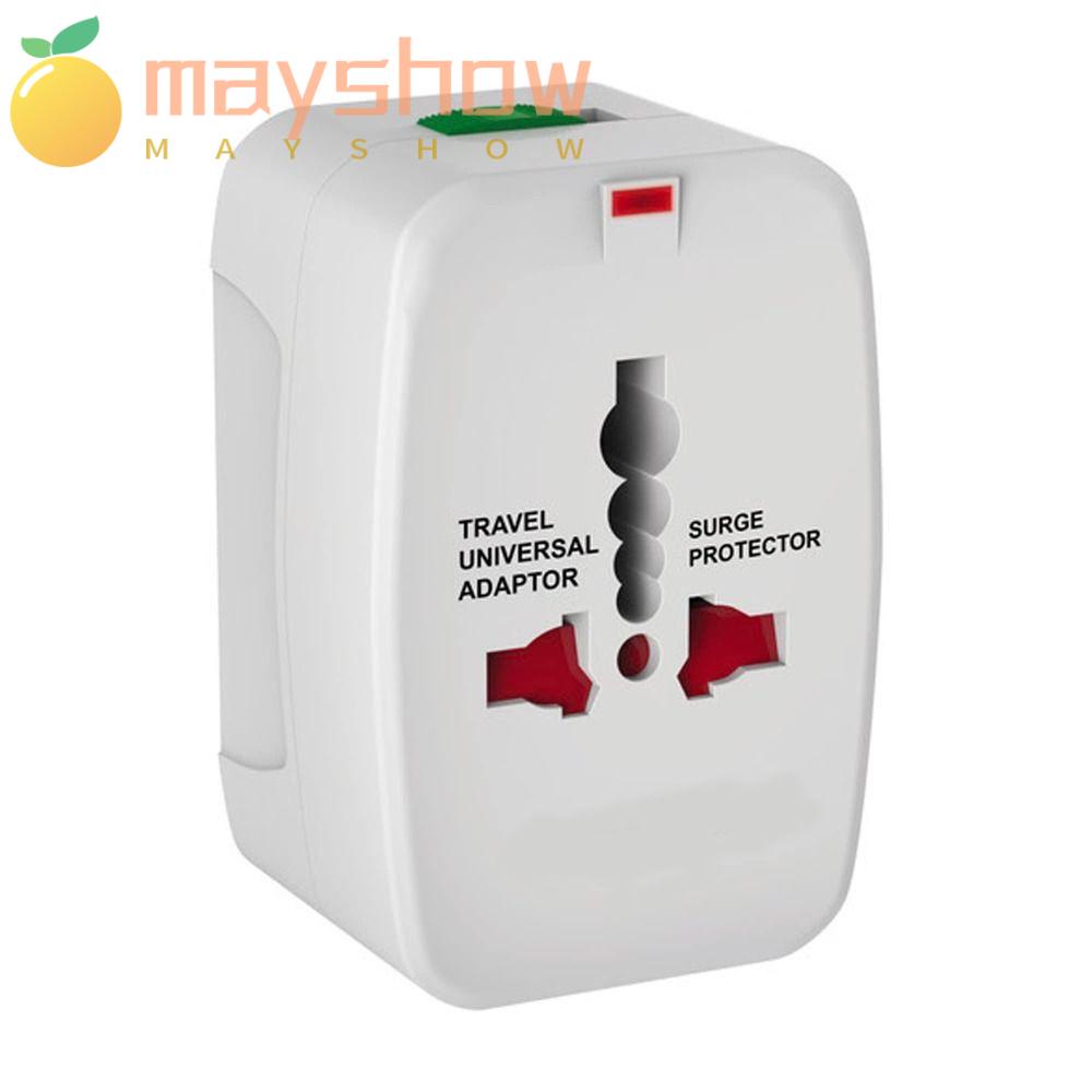 MAYSHOW Phích Cắm Chuyển Đổi Phích Cắm US EU UK Bằng ABS Tiện Dụng Khi Đi Du Lịch