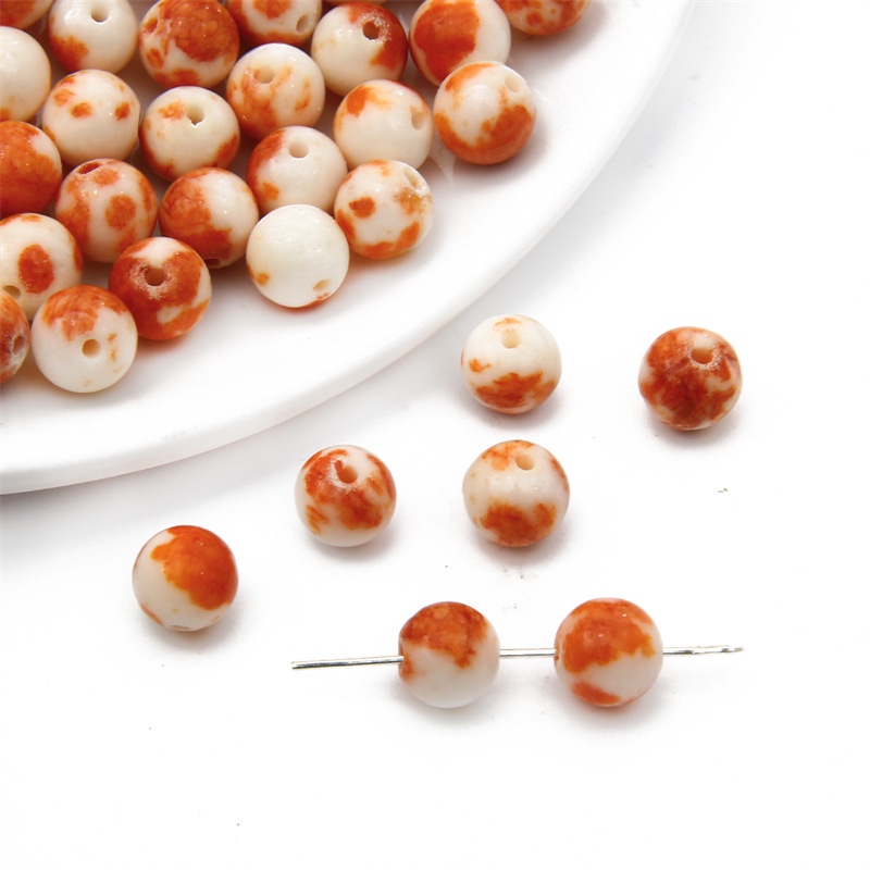 Túi 10 Hạt Xâu Chuỗi 8mm / 10mm Nhiều Màu Tự Nhiên Dùng Làm Đồ Trang Sức Thủ Công