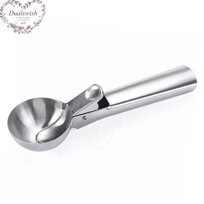 Muỗng Múc Kem / Khoai Tây Nghiền Bằng Thép Không Gỉ Tay Cầm Lò Xo Tiện Dụng