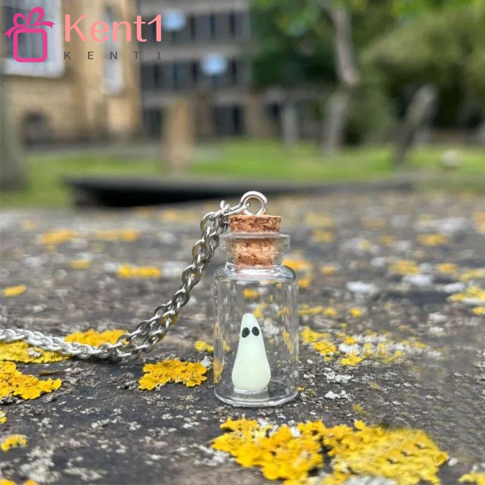 KENT1 Vòng cổ Mặt Hình Ma Bằng Nhựa Resin Phát Sáng Trong Bóng Tối Cho Nữ