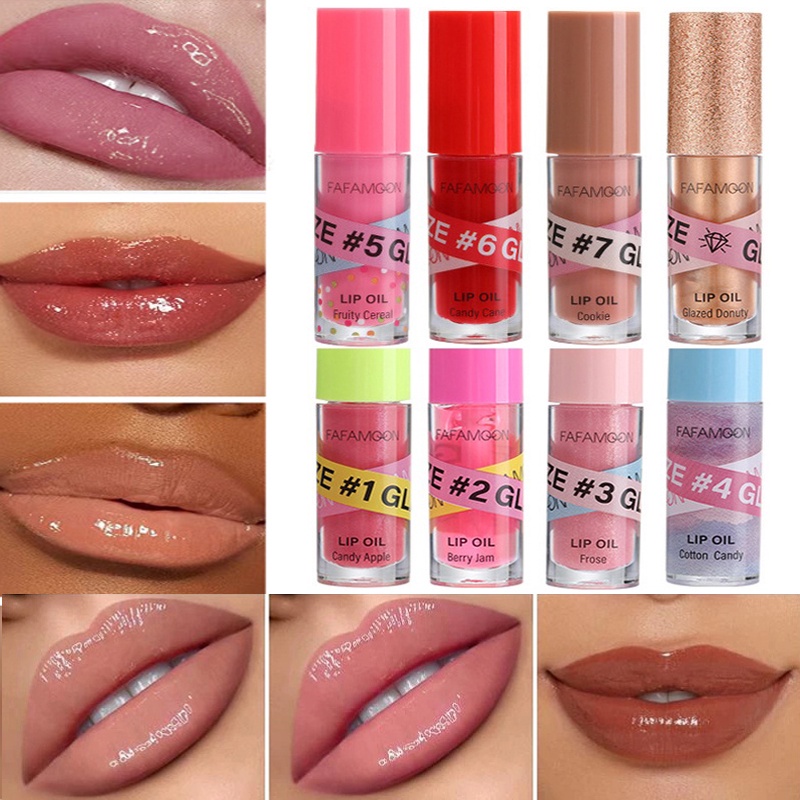 Son Bóng Dạng Lỏng Dưỡng Ẩm Chống Thấm Nước 8 Màu Ngọc Trai Tinh Tế