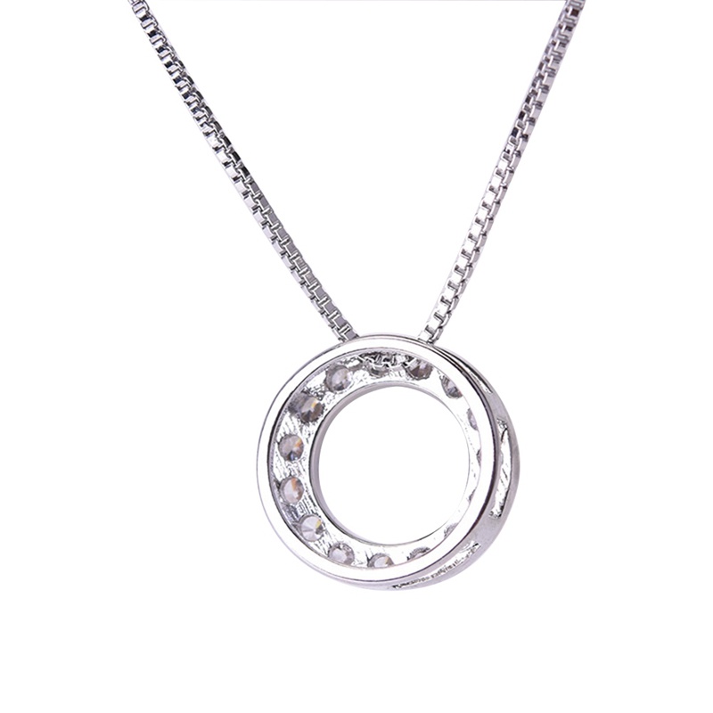 Vòng Cổ Choker Mặt Tròn Đính Đá Zircon Thời Trang Mới Cho Nữ