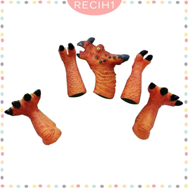 Bộ 5 Rối Bông Đeo Ngón Tay Hình Động Vật Hoạt Hình Dễ Thương