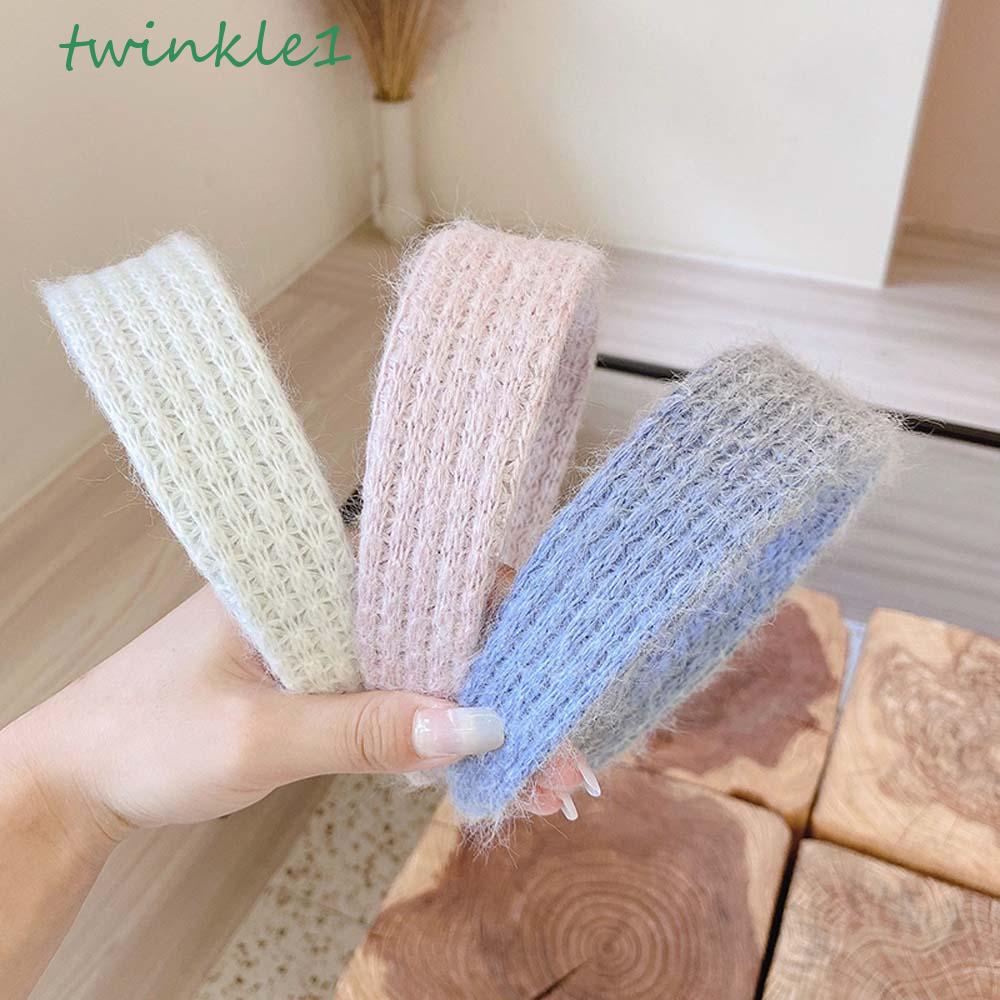 TWINKLE Băng Đô Len Màu Sắc Đơn Giản Phong Cách Hàn Quốc Cho Nữ