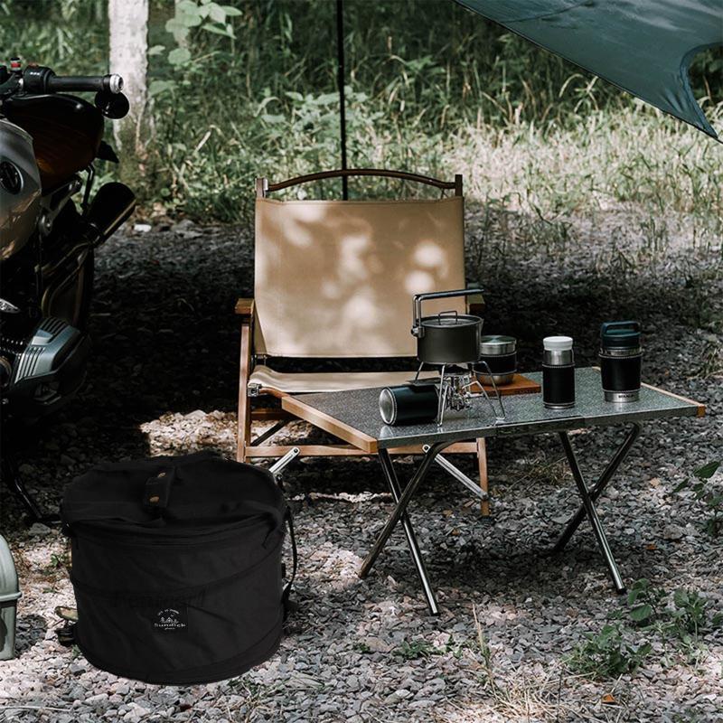 Thùng Đựng Rác Có Nắp Có Thể Tái Chế Tiện Dụng Khi Đi Cắm Trại