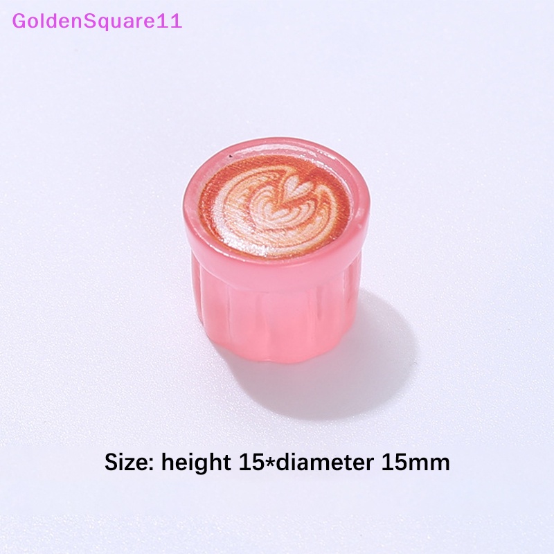 Set 5 Miếng Dán Trang Trí Điện Thoại Hình Cốc Cà Phê / Hoa Mini Màu Vàng Dạ Quang DIY