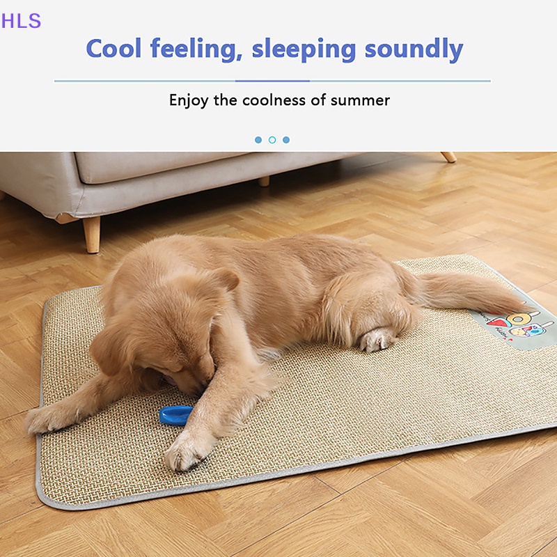 Thảm Đan Mây Mát Mẻ Chống Trơn Chống Cắn Thoải Mái Mùa Hè Cho Thú Cưng