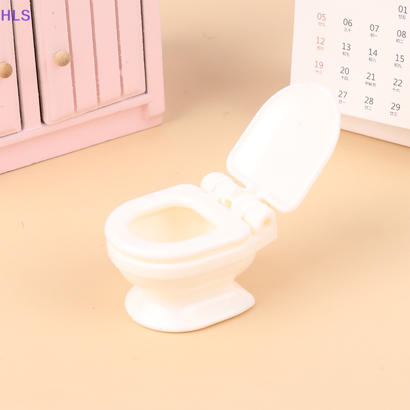 Mô Hình Toilet Màu Trắng Phong Cách Vintage Trang Trí Nhà Búp Bê Tỉ Lệ 1: 12
