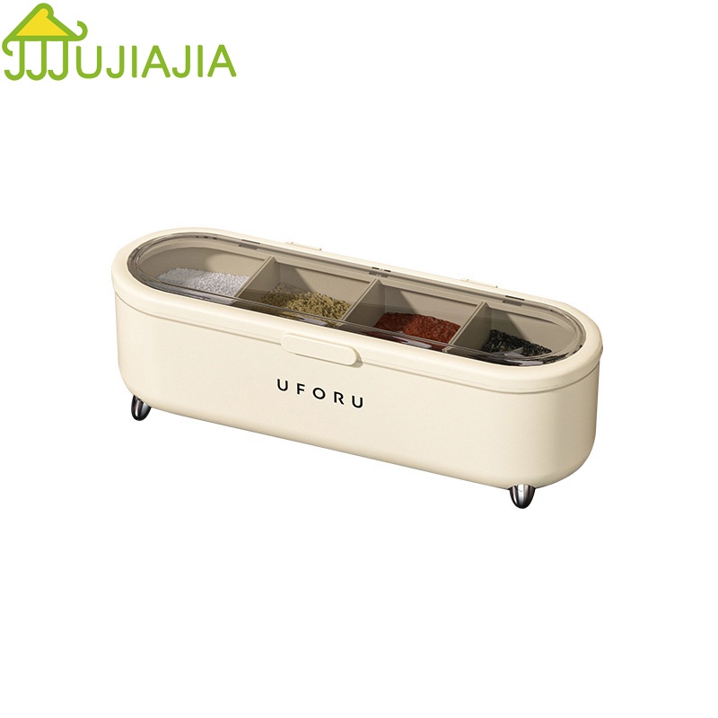 Hộp Đựng Gia Vị Bốn Ngăn Sang Trọng Cho Nhà Bếp