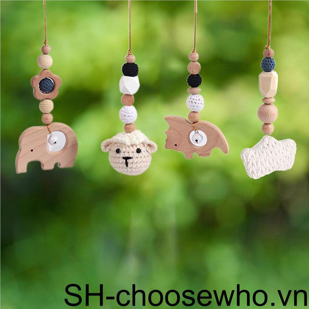 Set 4 Vòng Gỗ Đồ Chơi Dễ Thương Cho Bé