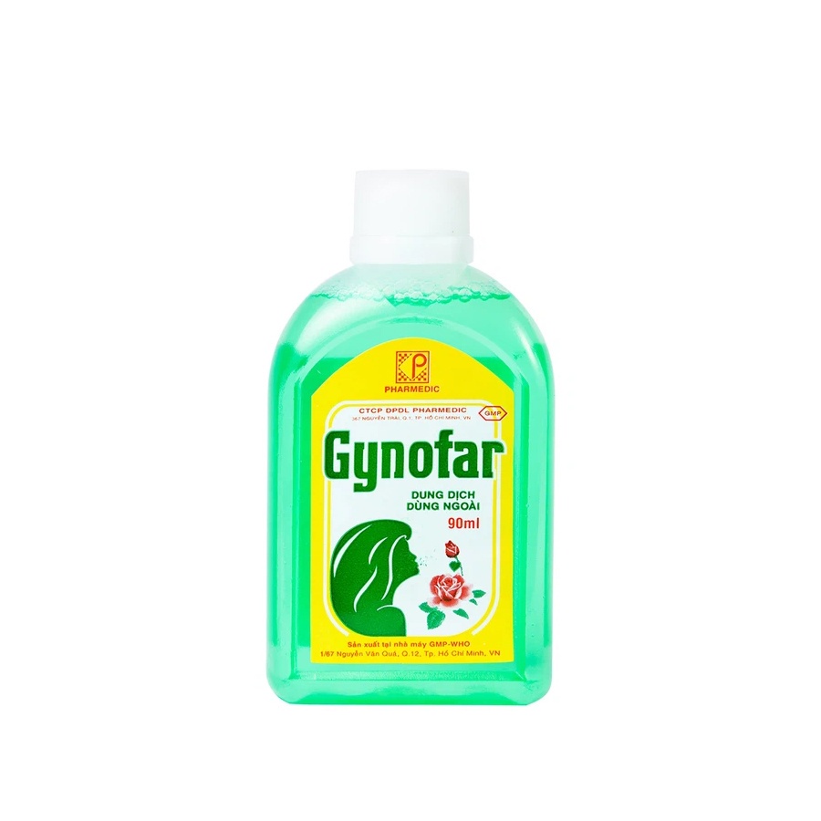 Dung dịch Gynofar giúp vệ sinh phụ nữ, sát trùng vết thương, mụn, rôm sảy, chống gàu (Pharmedic)
