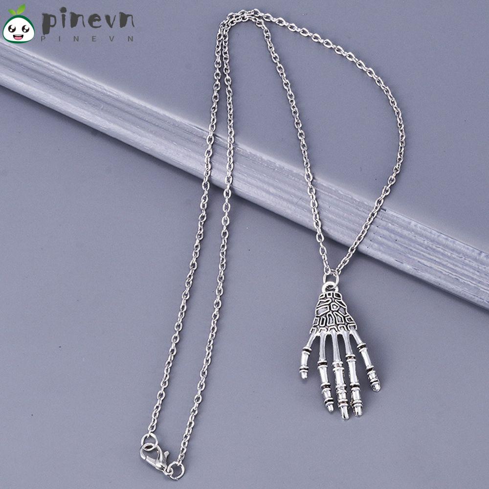 PINEVN Vòng cổ Mặt Hình Bàn Tay Đầu Lâu Cá Tính Cho Nam Nữ