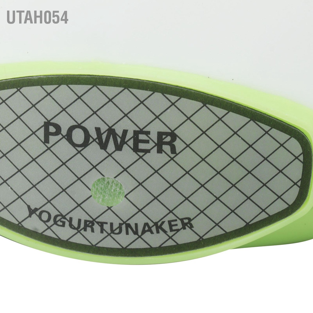 Utah054 Máy Làm Sữa Chua Nhỏ Gọn Hộp Đựng Bằng Thép Không Gỉ Cho Tự Màu Xanh Lá Cây 15W