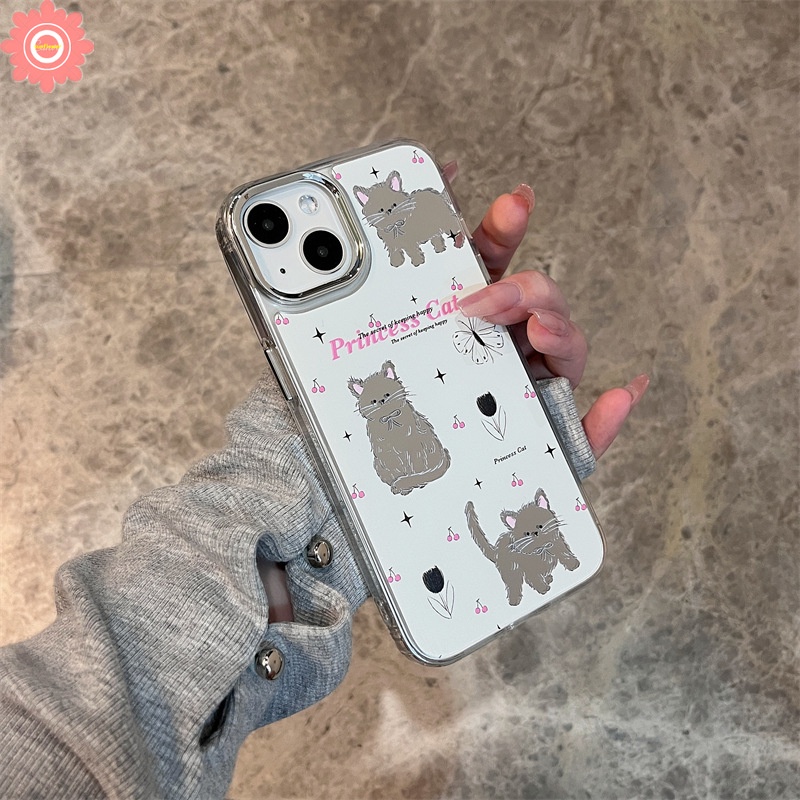 Ốp Điện Thoại Họa Tiết Hoa Và Mèo Cho IPhone 11 Pro Max 14 11 13 12 Pro Max 13 14 12 Pro Max