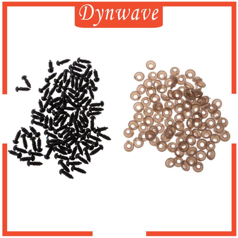 Set 100 / 100 Gấu Bông Màu Đen 6mm