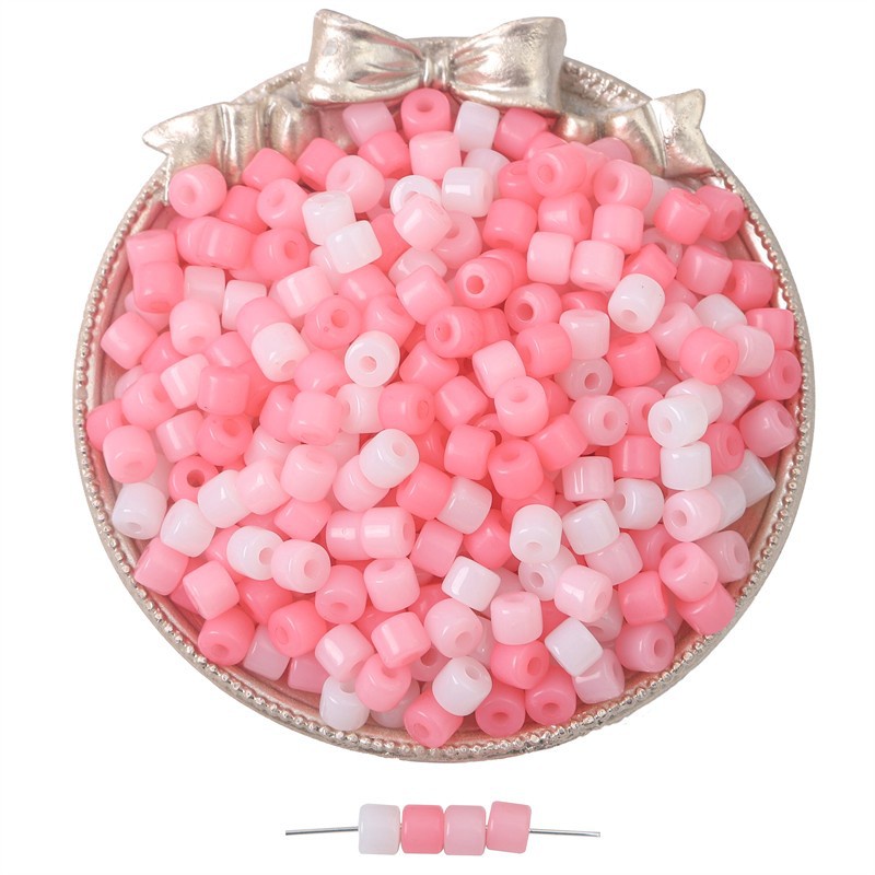 Set 100 Hạt Xỏ Lỗ 6mm Nhiều Màu Sắc Dùng Để Làm Đồ Trang Sức Thủ Công