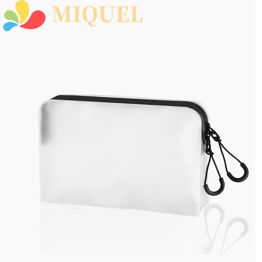 MIQUEL Túi Đựng Đồ Trang Điểm Bằng TPU Mềm Có Khóa Kéo Tiện Dụng Khi Đi Du Lịch Ốp