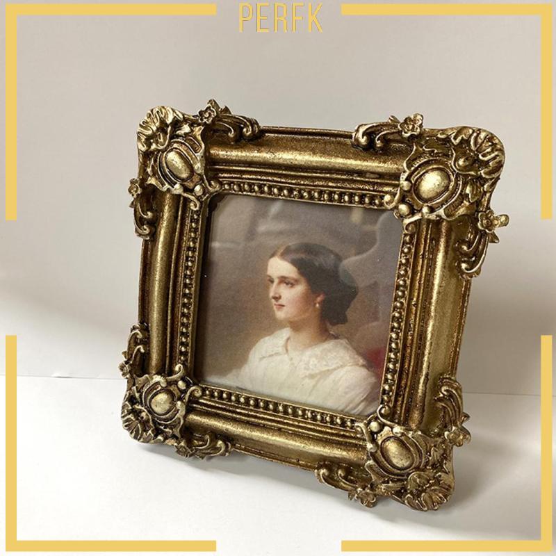 Giá Đỡ Khung Ảnh Hình Vuông Màu Vàng Kim Dùng Trang Trí Nhà Cửa