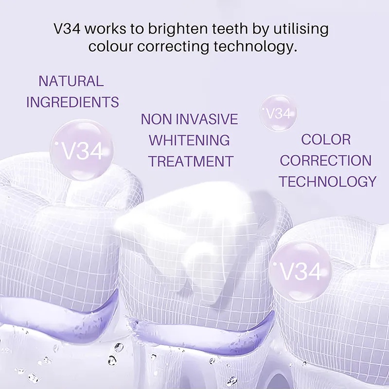Kem Đánh Răng Xốp Mousse / V34 Chăm Sóc Răng Miệng Thoáng Khí Tươi Mát Làm Sạch Sâu Loại Bỏ Vết Bẩn