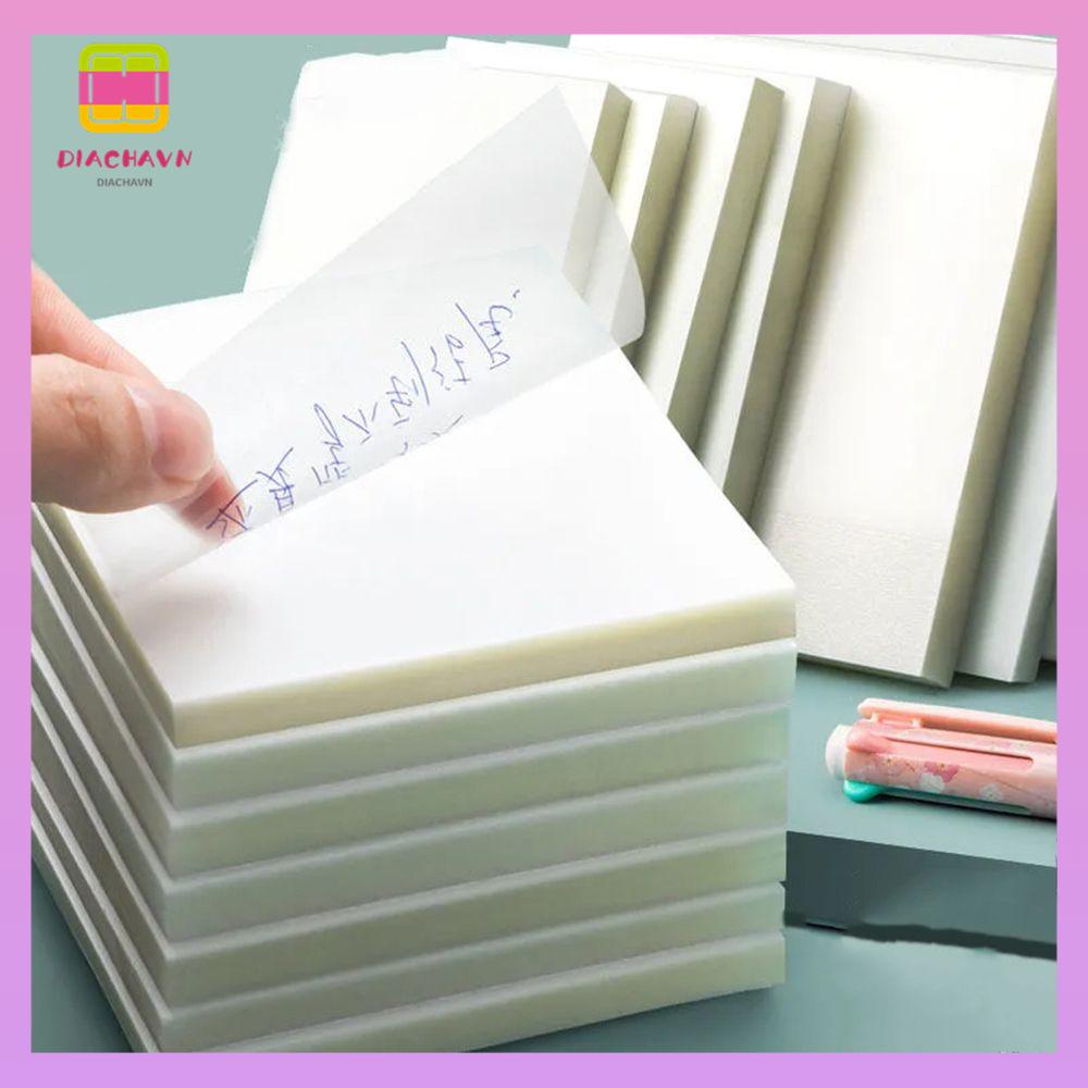DIACHAVN Bộ 50 Tờ Giấy Ghi Chú Trong Suốt Chống Thấm Nước