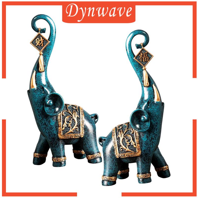 Set 2 Bức Tượng Voi Trang Trí Phong Cách Hiện Đại