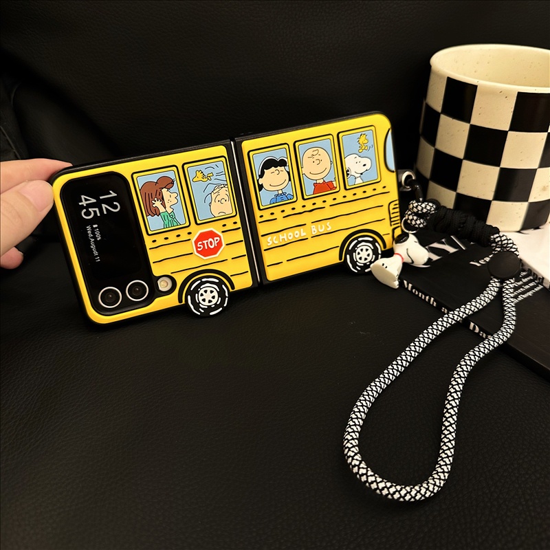 Ốp Điện Thoại Silicone Chống Sốc In Hình Snoopy Cho Samsung Galaxy Z Flip 3 Flip4