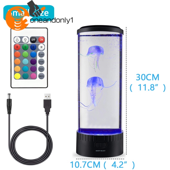 Đèn Led Hình Sứa Usb Thay Đổi Màu Sắc Có Điều Khiển Từ Xa Dành Cho Bể Cá
