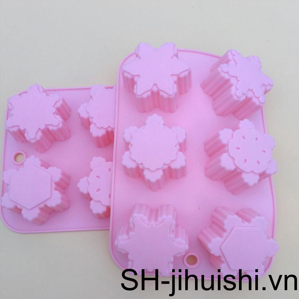 Khuôn Silicone Làm Bánh Hình Bông Tuyết Xinh Xắn