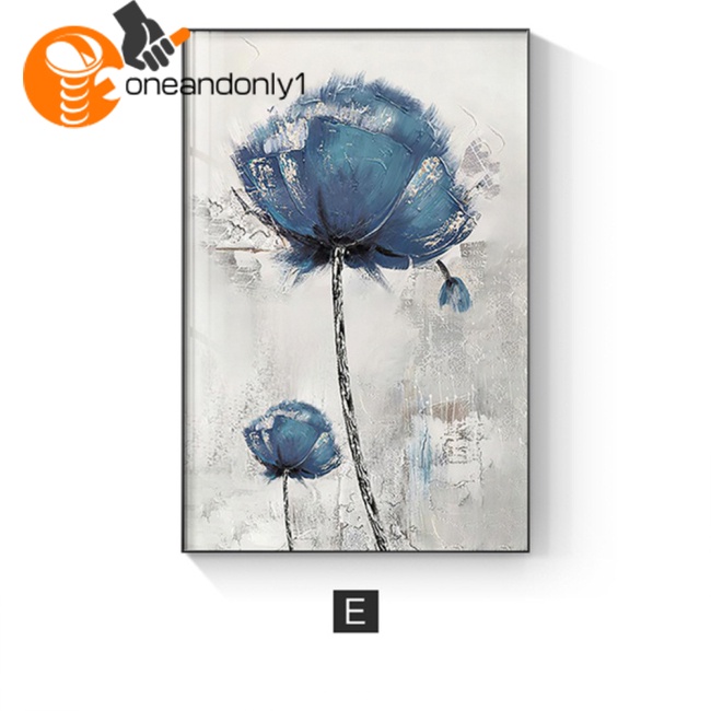 Tranh Treo Tường Trang Trí Phòng Khách / Phòng Ngủ Hình Hoa Và Lông Vũ Nghệ Thuật