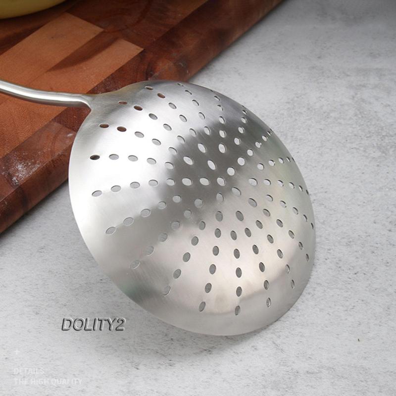 Muỗng Chiên Mì / Pasta / Khoai Tây Chiên Bằng Thép Không Gỉ 304 Có Rãnh