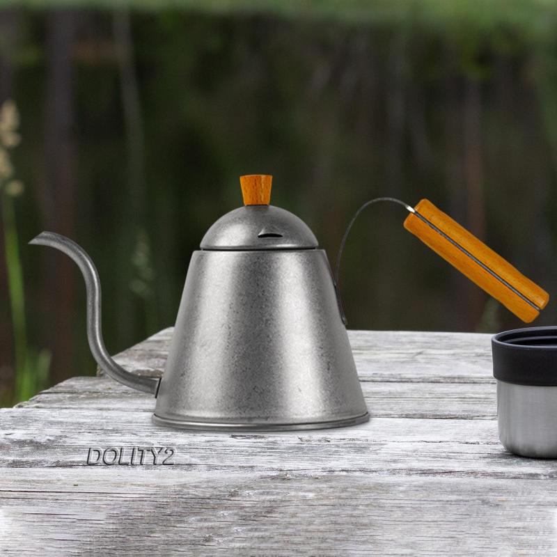 Ấm Pha Cà Phê Nhỏ Giọt Cổ Ngỗng Dài 1000ml Tiện Dụng Mang Theo Du Lịch Cắm Trại