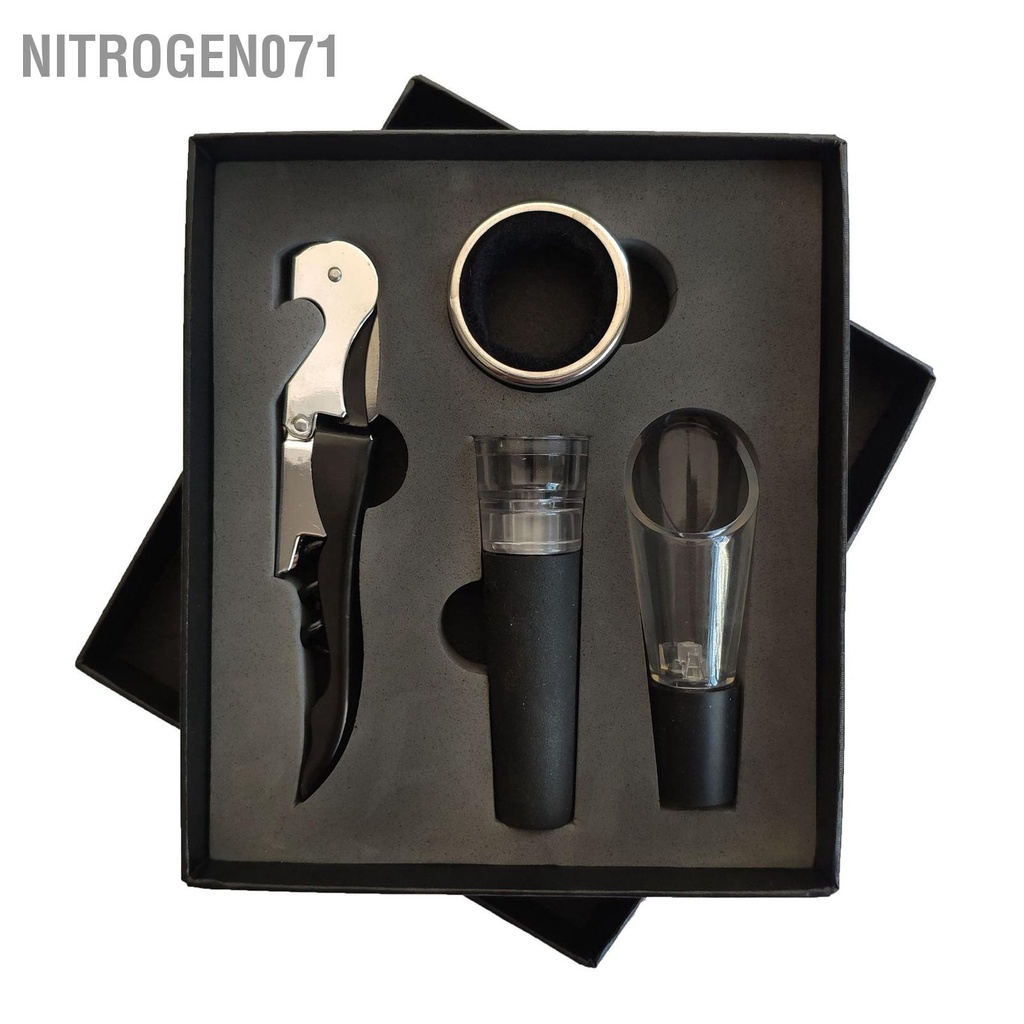 Nitrogen071 Bộ Dụng Cụ Mở Rượu Bằng Thép Không Gỉ Chống Bao Bì Tinh Tế Tay Cầm Corkscrew Kit Cho Nhà Thanh Hàng Quà Tặng