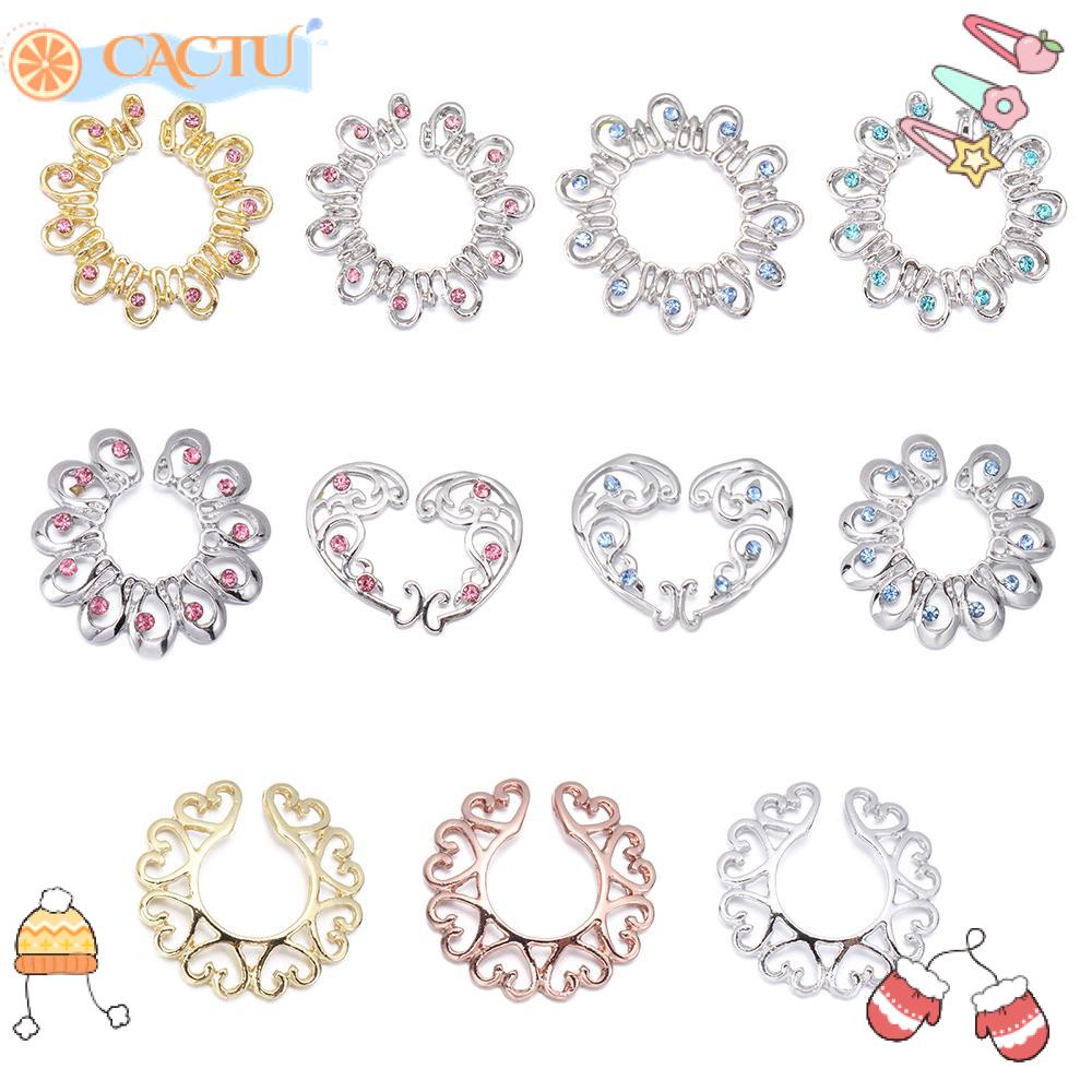 CACTU Núm Vú Giả Hình Tròn Bằng Thép 316L Thời Trang