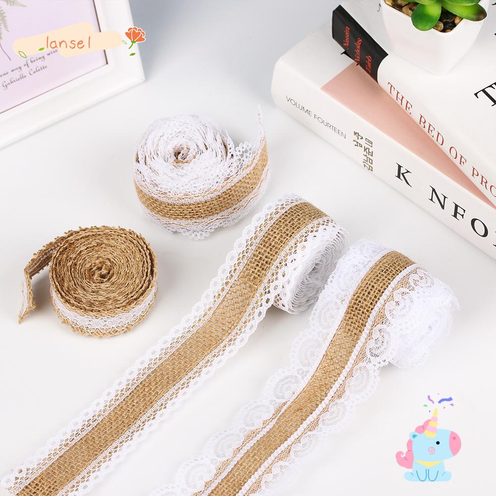 LANSEL Cuộn Dây Ruy Băng Dài 2M Dùng Làm Đồ Thủ Công, Trang Trí Nhà Cửa