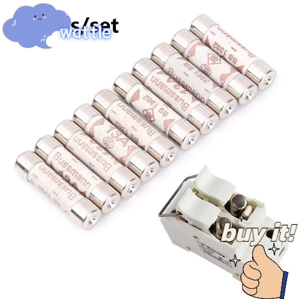 WATTLE Set 10 Cầu Chì Sứ Phích Cắm Điện