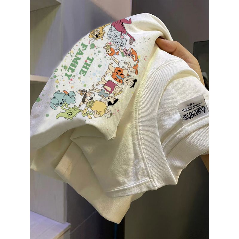Áo Thun Tay Ngắn Chất Liệu 100% cotton Dáng Rộng Năng Động Thời Trang Mùa Hè Theo Phong Cách Hàn Quốc Cho Cả Nam