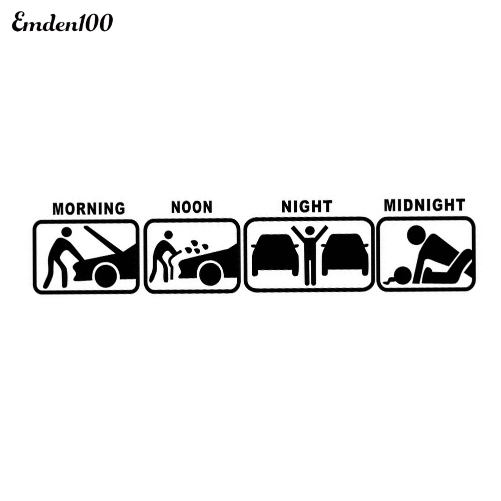 Đề Can Dán Trang Trí Xe Hơi Chống Thấm Nước Họa Tiết Chữ Vui Nhộn