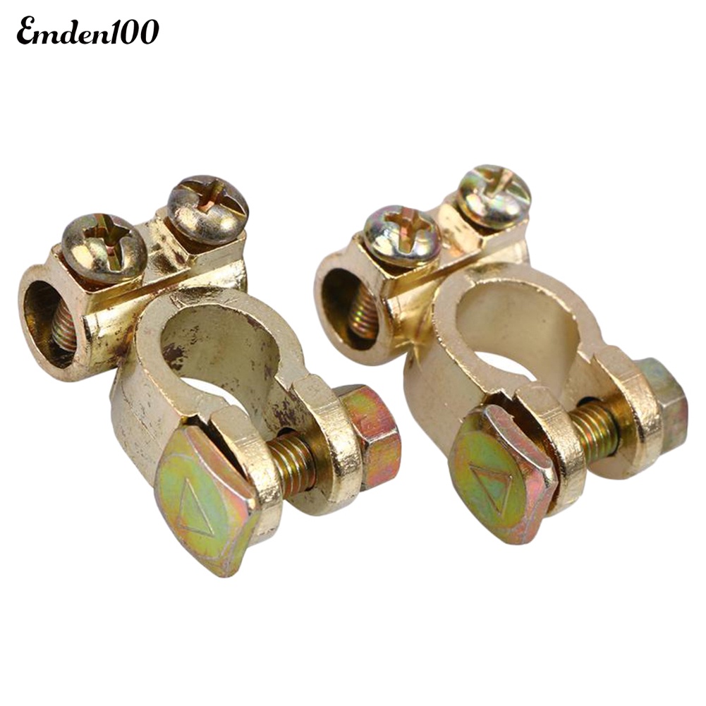 Set 2 Đầu Kẹp Nối Dây Điện Cực Dương + Âm Bằng Hợp Kim Dành Cho Ô Tô