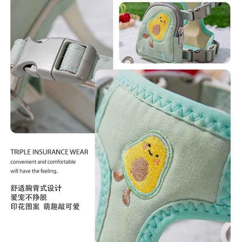 Ba Lô Đi Học Chống Rơi Thoáng Khí Kèm Dây Dắt Dành Cho Thú Cưng