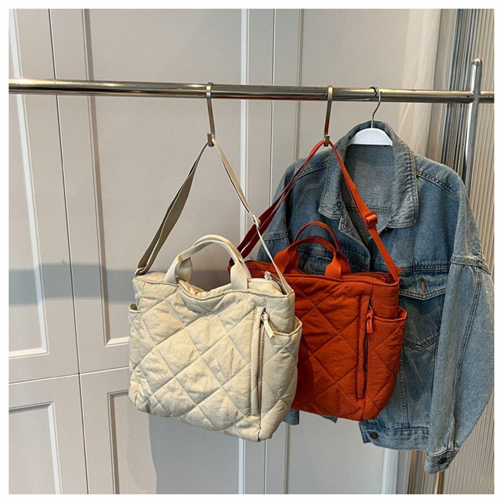 Niuyou Túi Tote Đeo Vai Bằng Vải Cotton Đệm Bông Sức Chứa Lớn Đơn Giản Không Gian Mùa Đông