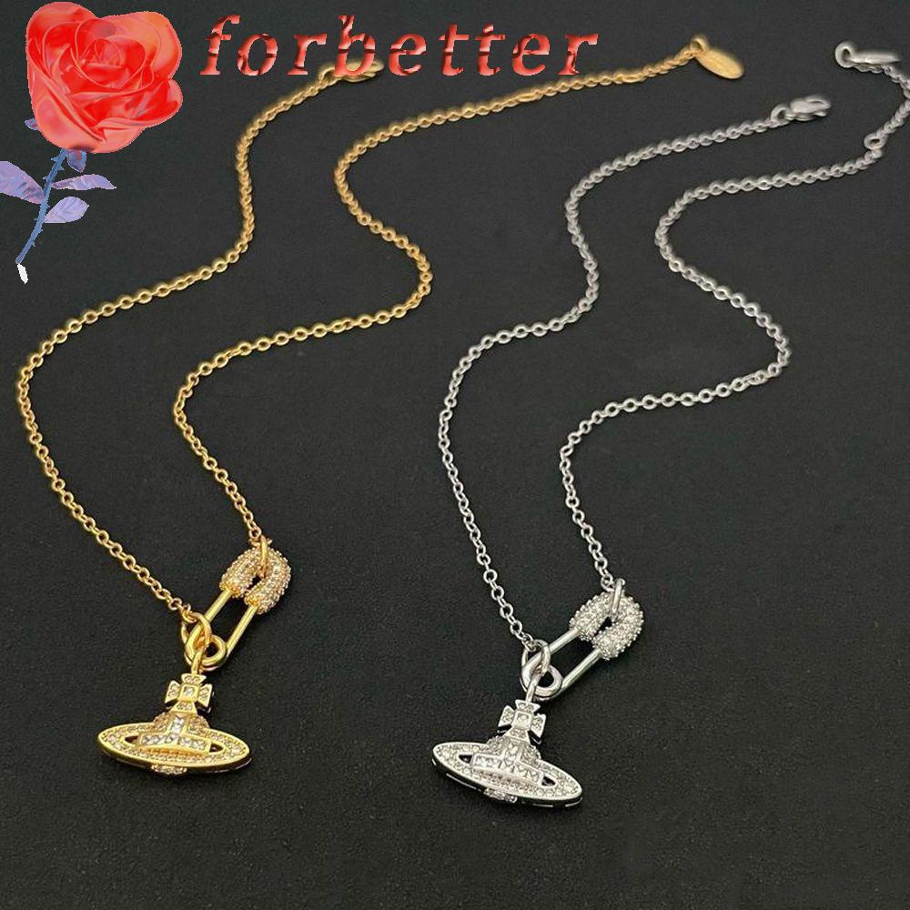 FORBETTER Dây Chuyền Mặt Hình Hành Tinh Phong Cách Vintage Hàn Quốc Cho Nữ