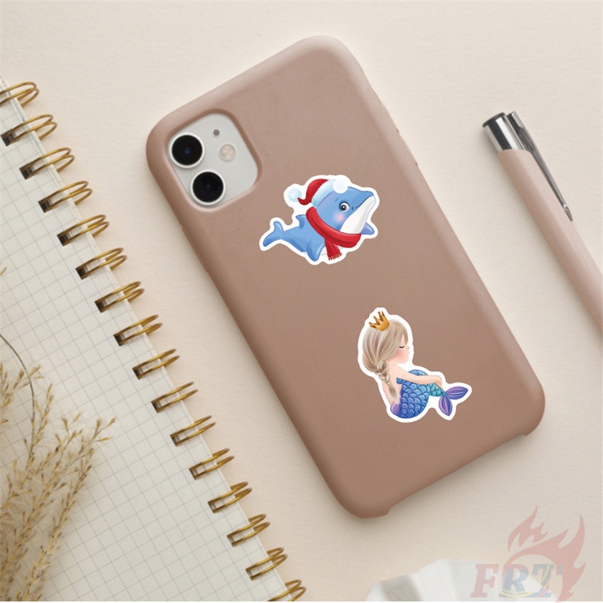 ❉ Miếng Dán Trang Trí Hình Nàng Tiên Cá Xinh Xắn ❉ Bộ 42 Miếng Dán Chống Thấm Nước Thời Trang Cho Trẻ Em