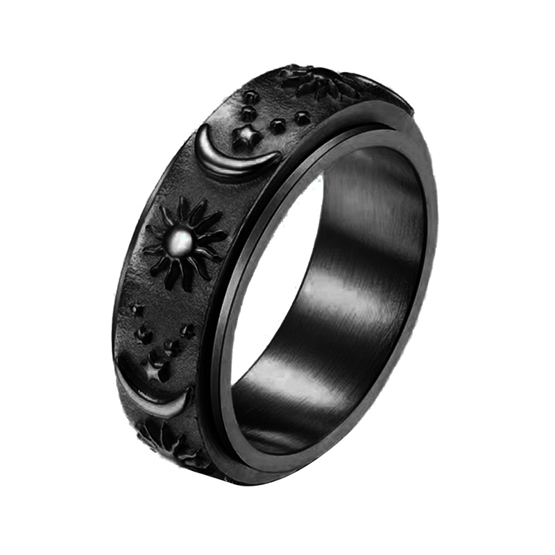 Ygt Nhẫn Xoay Bằng Thép Không Gỉ Hình Trăng Sao Celtic Giảm Căng Thẳng Cho Nam Và Nữ