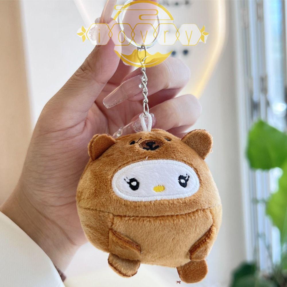 IVORY Móc Khóa Hình Búp Bê Nhồi Bông Đáng Yêu