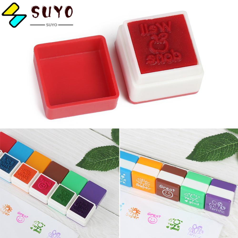 SUYO Set 6 Con Dấu Dùng Làm Việc Trường Mẫu Giáo
