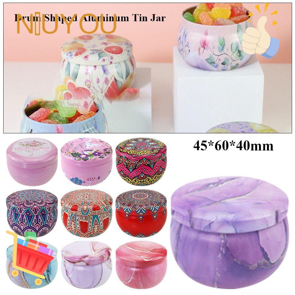 NIUYOU Set 2 Lọ Thiếc Nhôm Đựng Kem Dưỡng Có Thể Bơm Lại