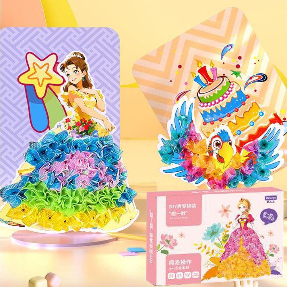 PISTA Đồ Chơi Xếp Hình Tranh Vẽ Bằng Giấy Cotton Poke Mới DIY Giáo Dục Cho Trẻ Em