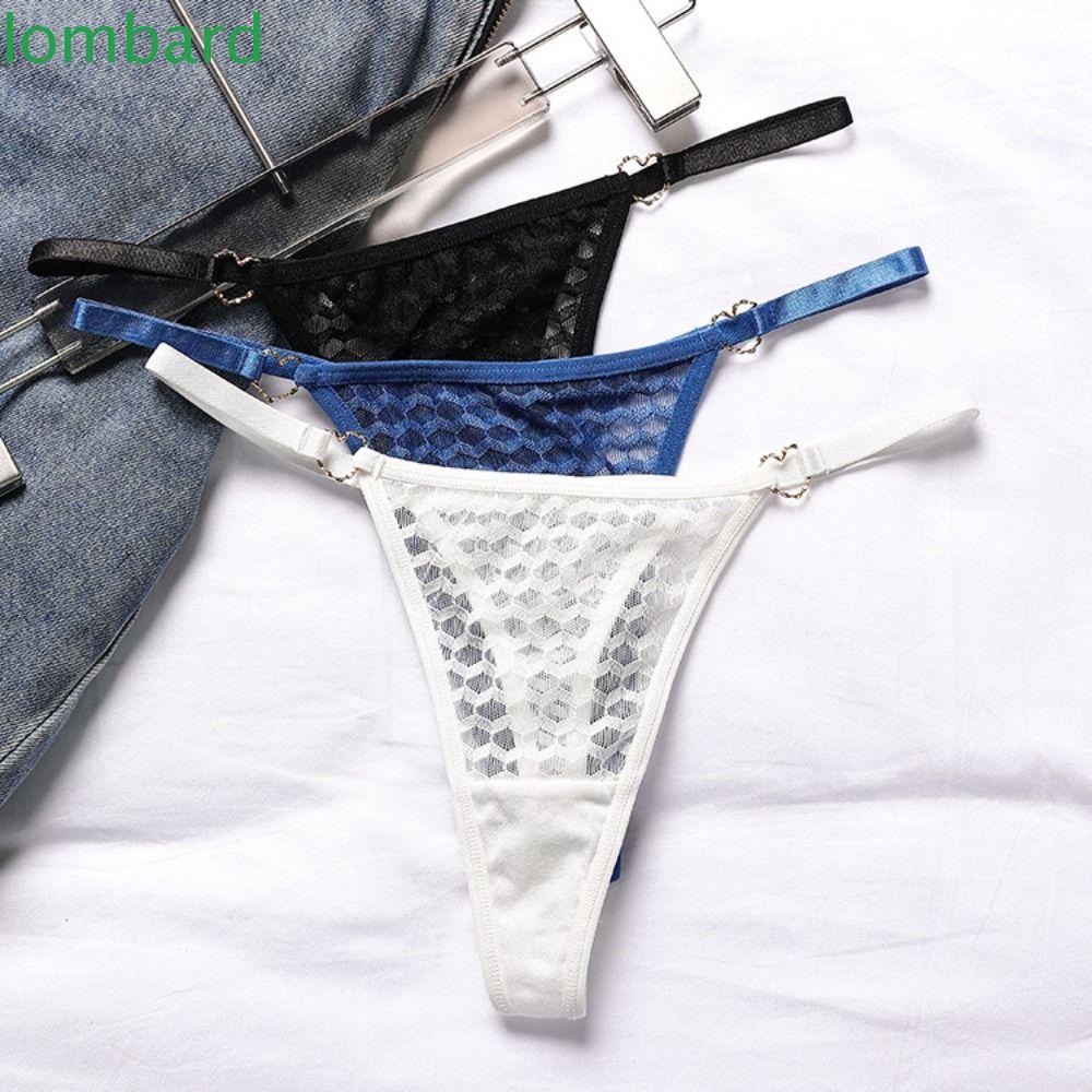 LOMBARD Quần Lót Ren Trong Suốt Lưng Thấp Quyến Rũ Cho Nữ