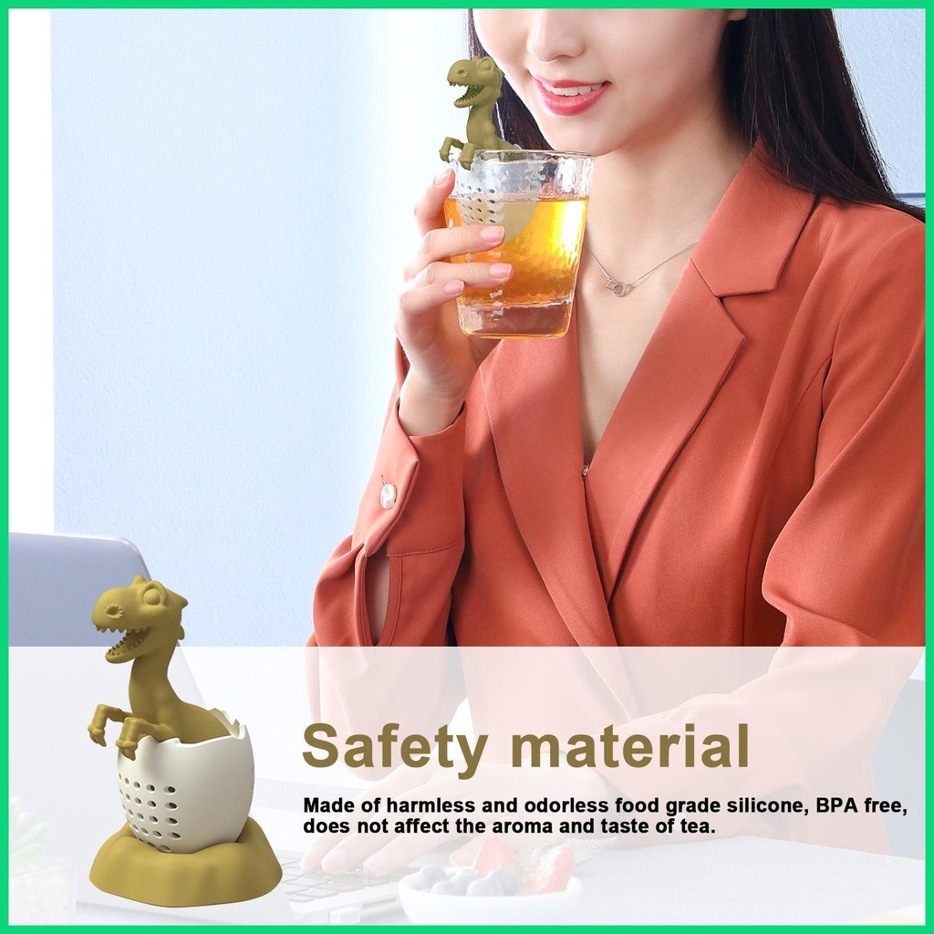 Dụng Cụ Lọc Lá Bằng Silicon Hình Khủng Long Dễ Thương Cho Gia Đình