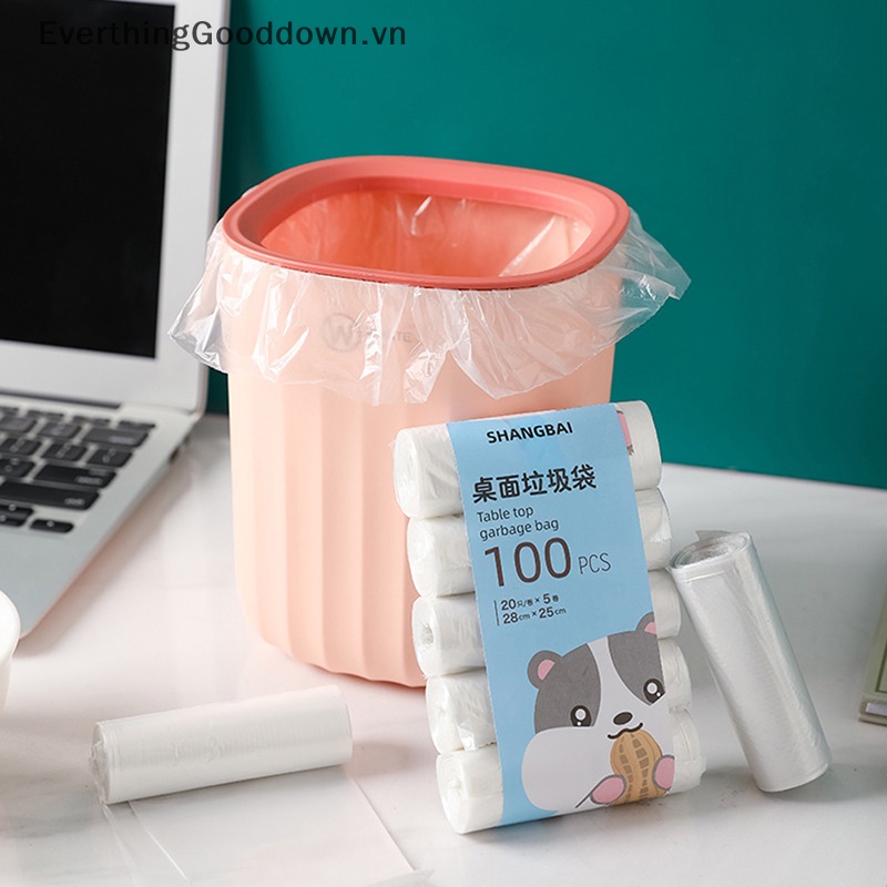 Set 100 Túi Đựng Rác Mini 5 Cuộn Dày Dặn Dùng Một Lần Cho Nhà Bếp vn